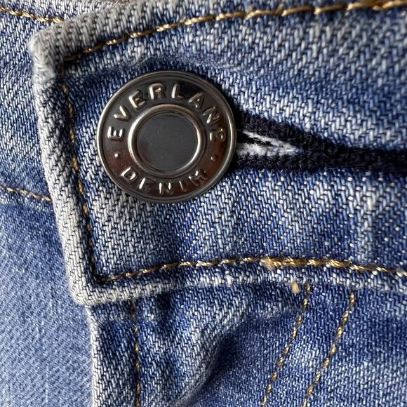 Everlane Jeans Womens Size 27R Light Wash Straight Leg Raw Hem Denim Cotton - Picture 9 of 15